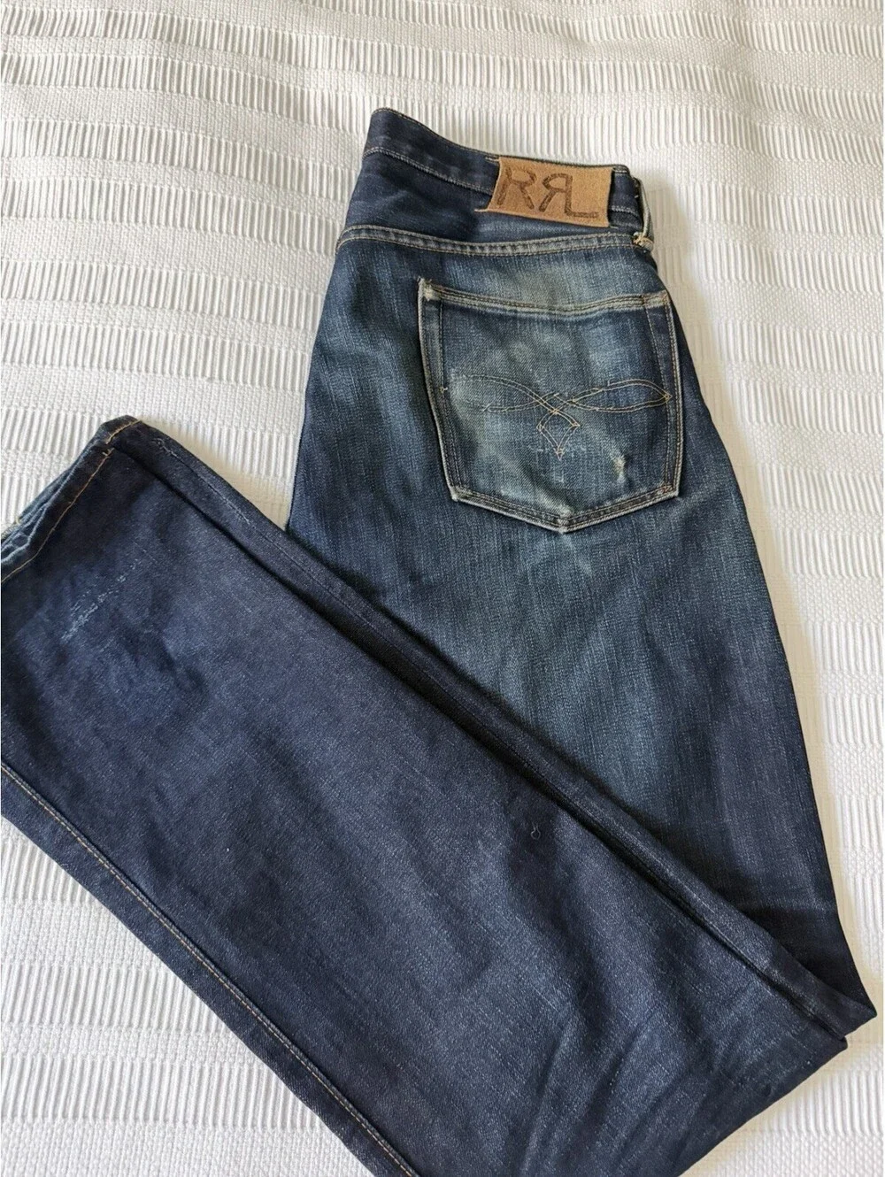 RRL Selvedge Denim Jeans 32x34 Straight Leg Men's Japan Selvedge Made in USA
